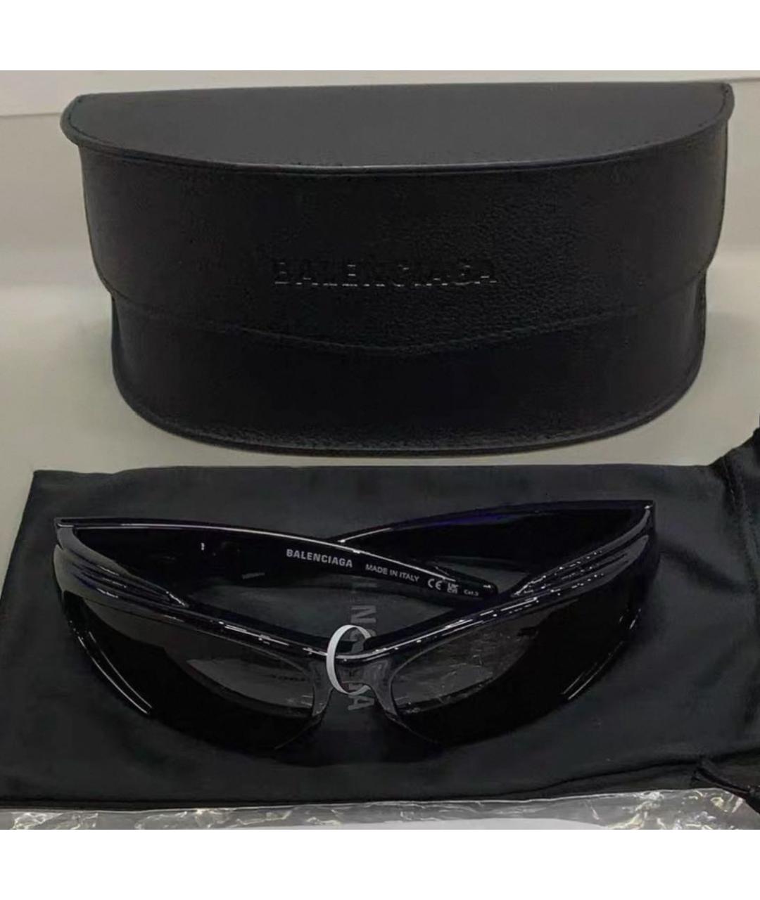 BALENCIAGA Хаки пластиковые солнцезащитные очки, фото 4