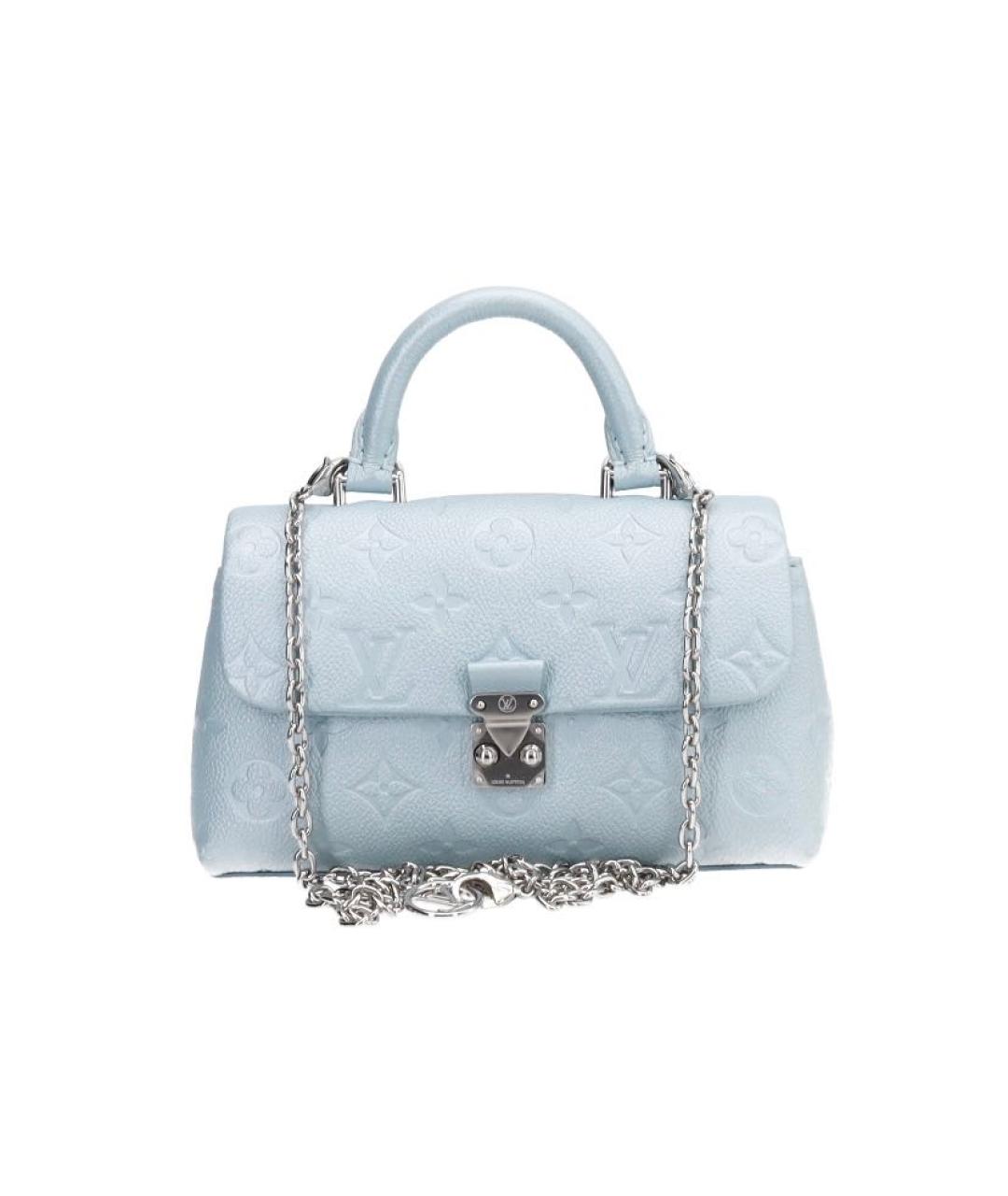 LOUIS VUITTON Бирюзовая кожаная сумка с короткими ручками, фото 1