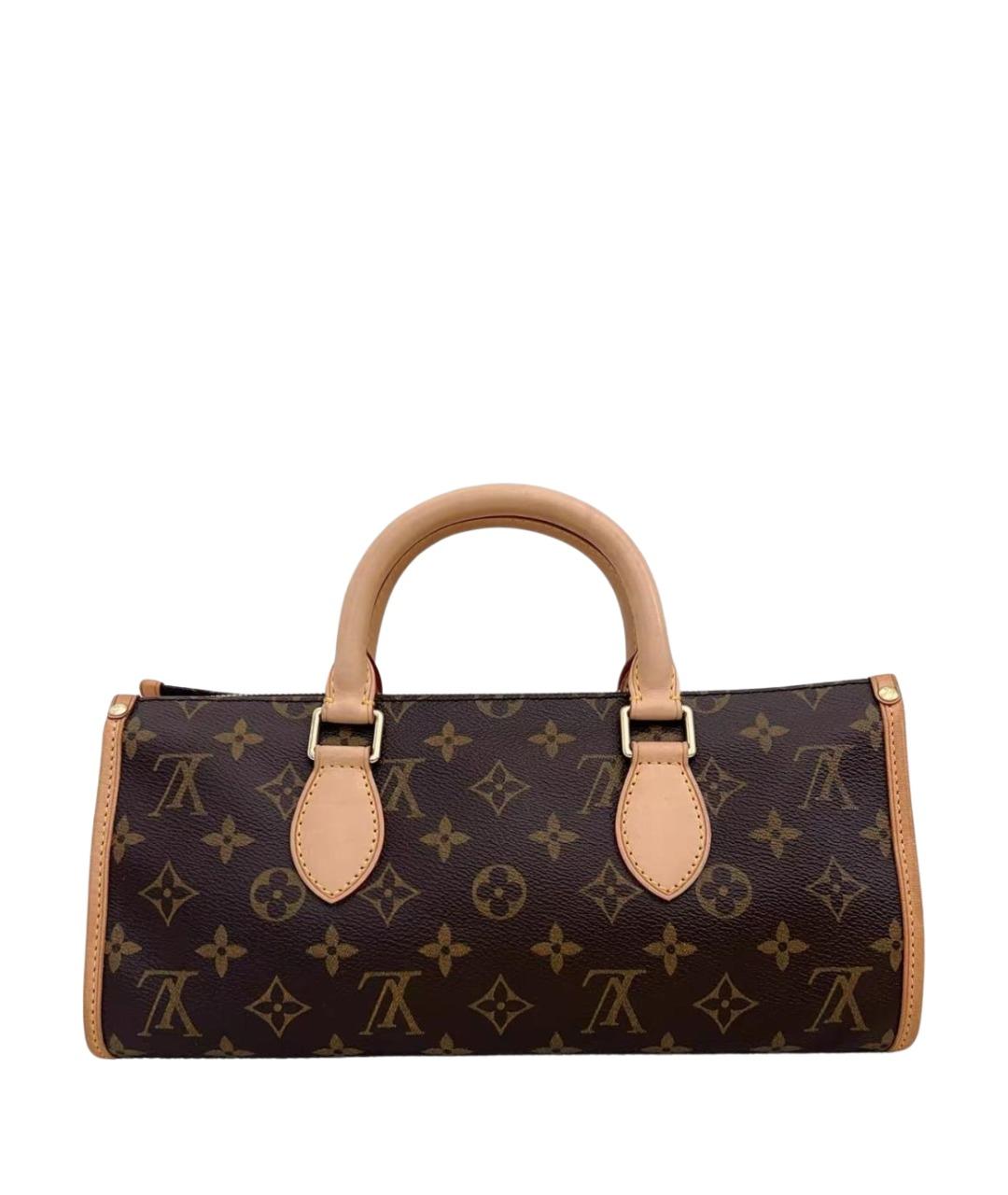 LOUIS VUITTON Коричневая кожаная сумка с короткими ручками, фото 1