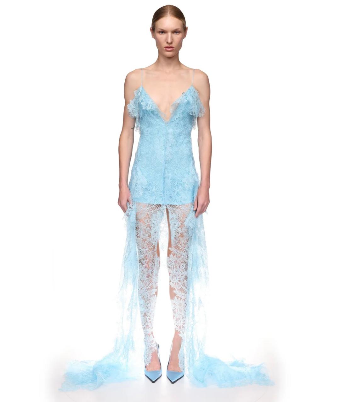 DAVID KOMA Голубое вечернее платье, фото 5