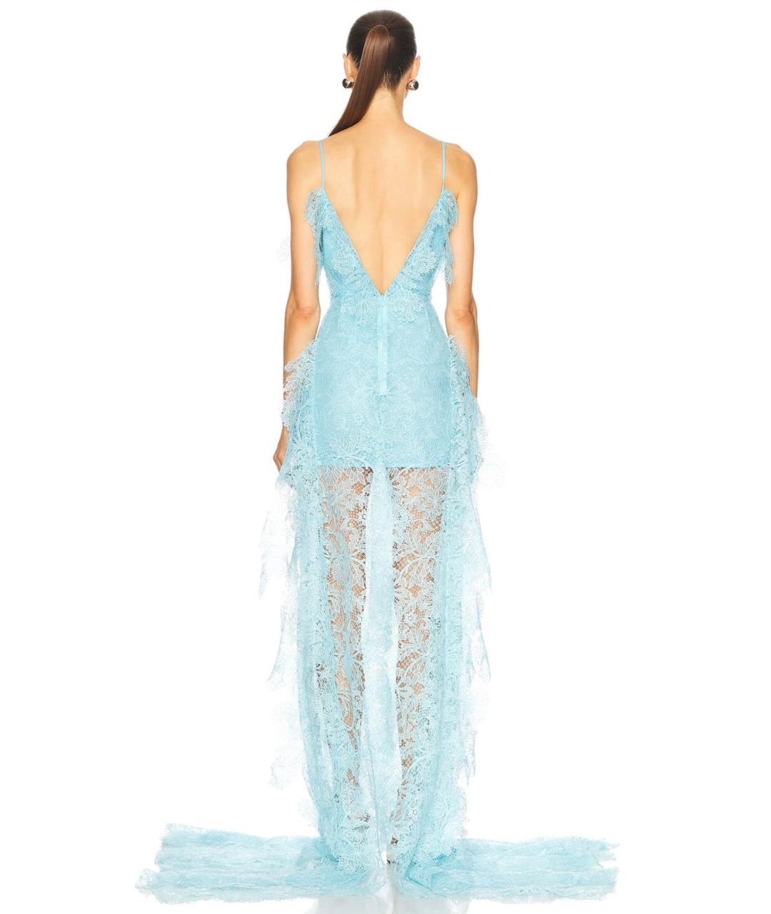 DAVID KOMA Голубое вечернее платье, фото 4