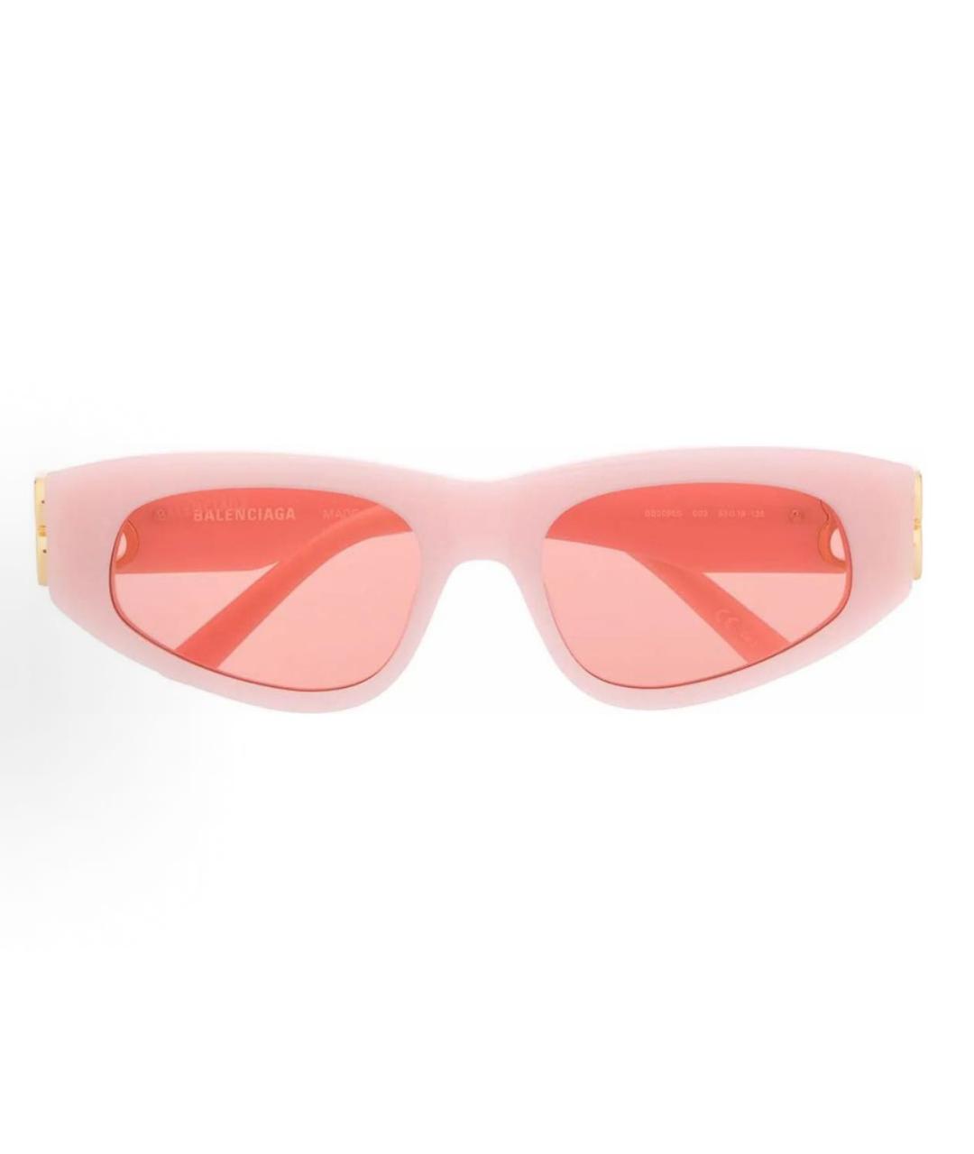 BALENCIAGA Розовые пластиковые солнцезащитные очки, фото 2