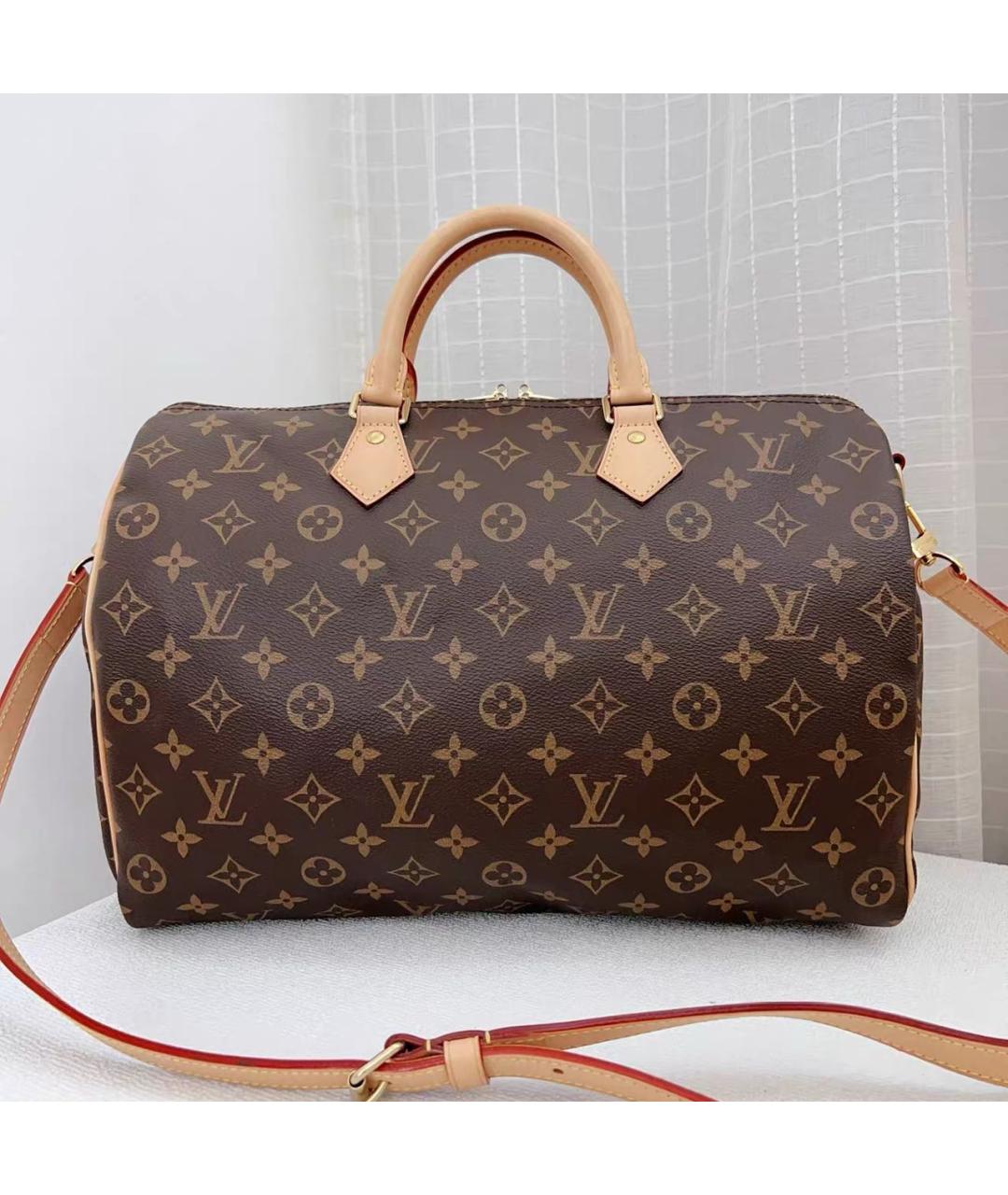 LOUIS VUITTON Коричневая сумка с короткими ручками, фото 8