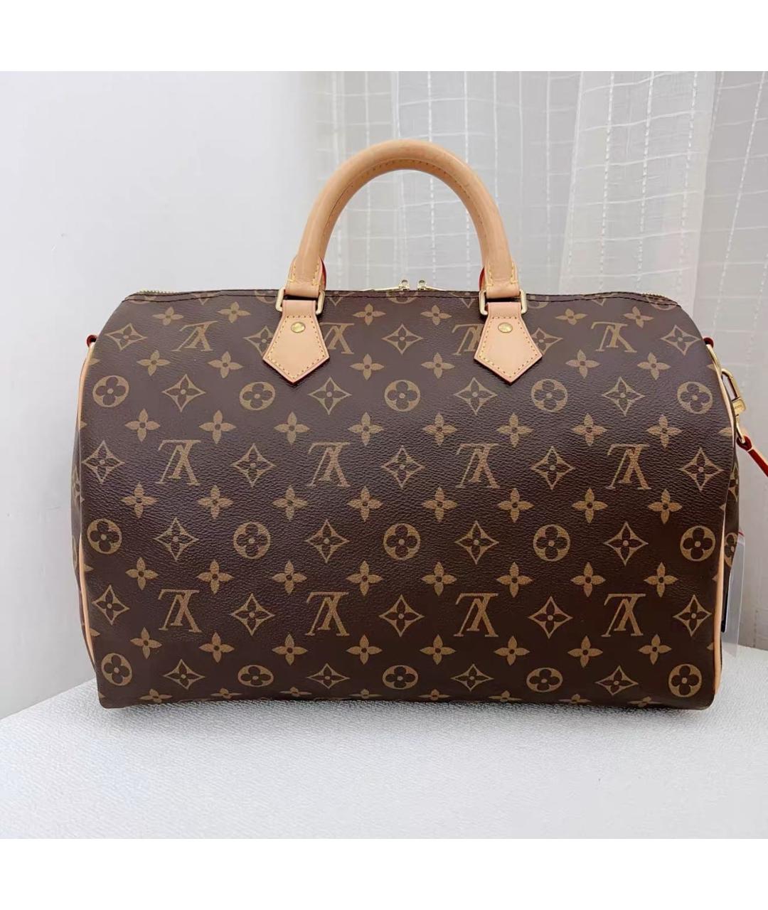 LOUIS VUITTON Коричневая сумка с короткими ручками, фото 2