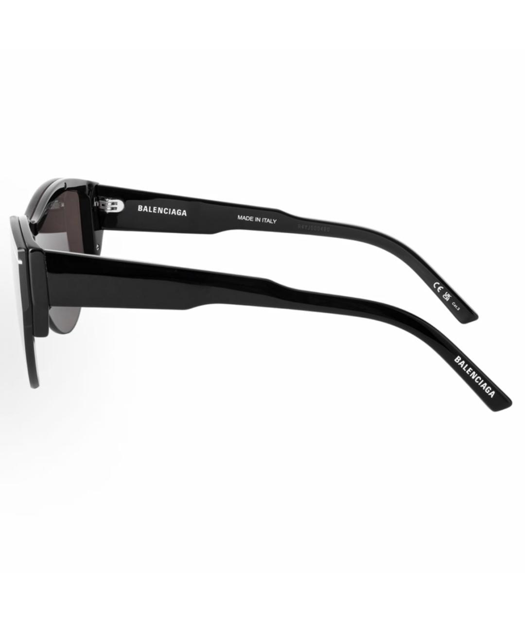 BALENCIAGA Черные металлические солнцезащитные очки, фото 3