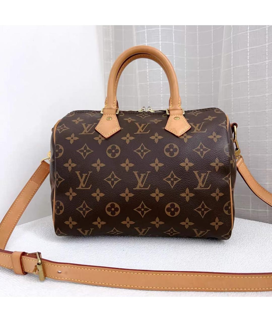 LOUIS VUITTON Коричневая сумка с короткими ручками, фото 9