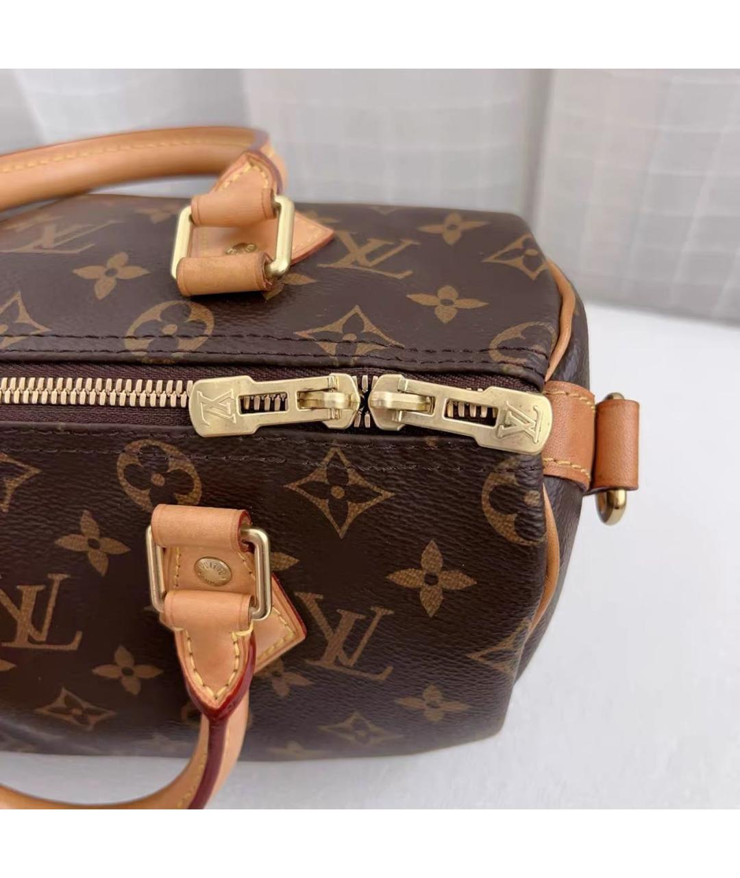 LOUIS VUITTON Коричневая сумка с короткими ручками, фото 7