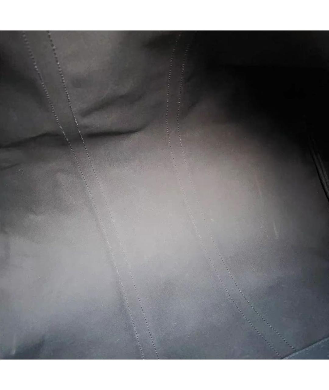 LOUIS VUITTON Черная кожаная дорожная/спортивная сумка, фото 8