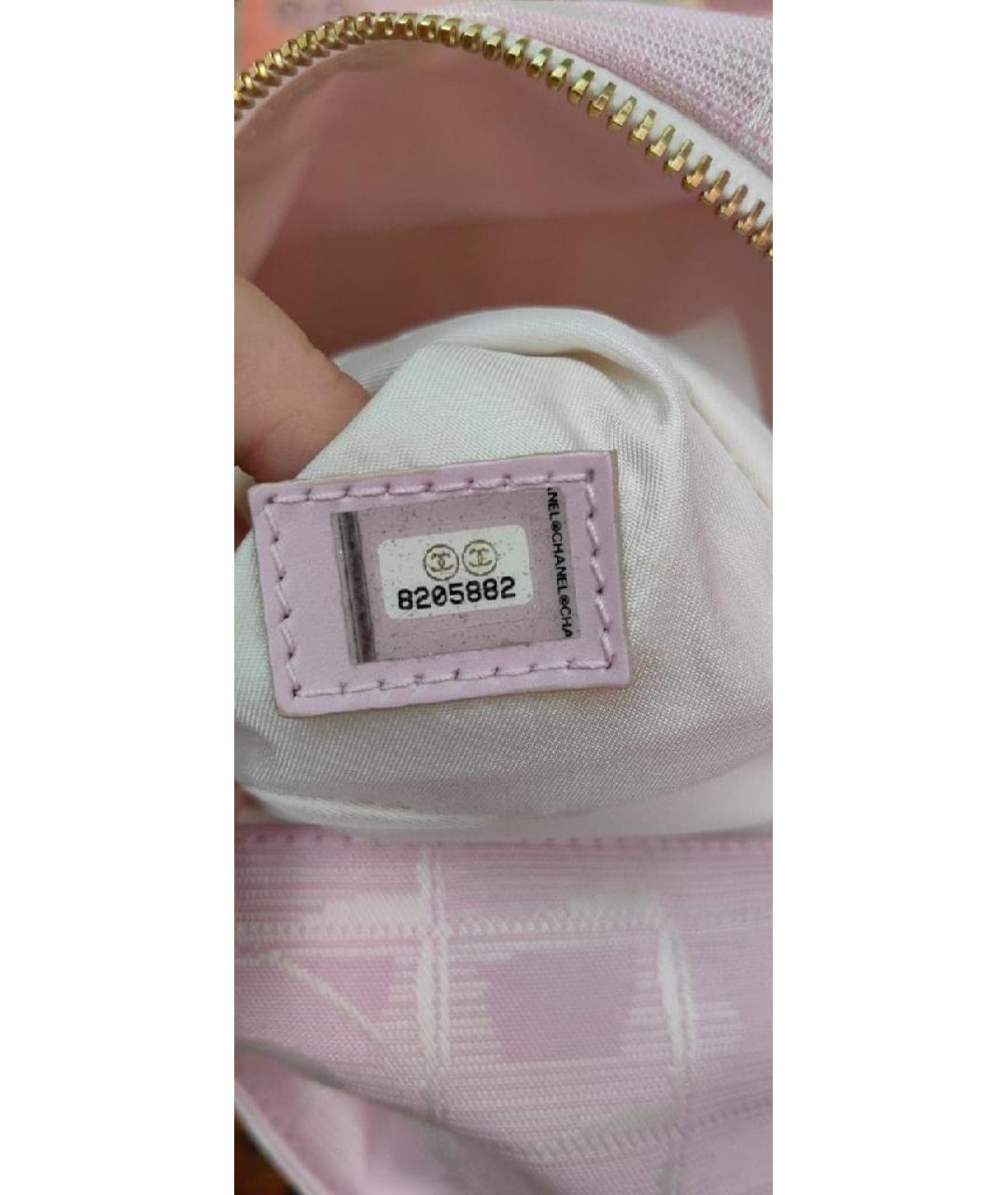 CHANEL Розовая тканевая сумка тоут, фото 7