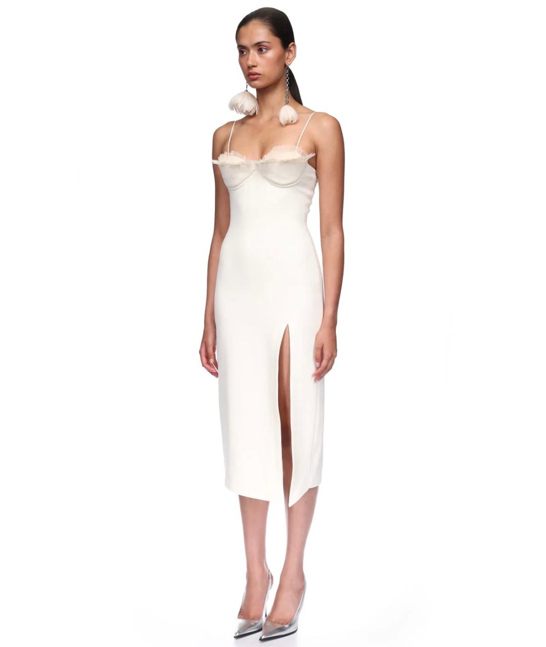 DAVID KOMA Белое коктейльное платье, фото 3