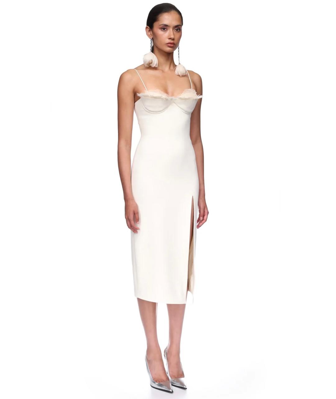 DAVID KOMA Белое коктейльное платье, фото 4