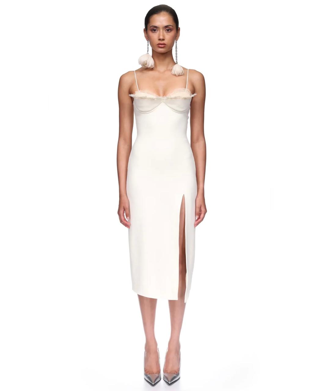 DAVID KOMA Белое коктейльное платье, фото 2