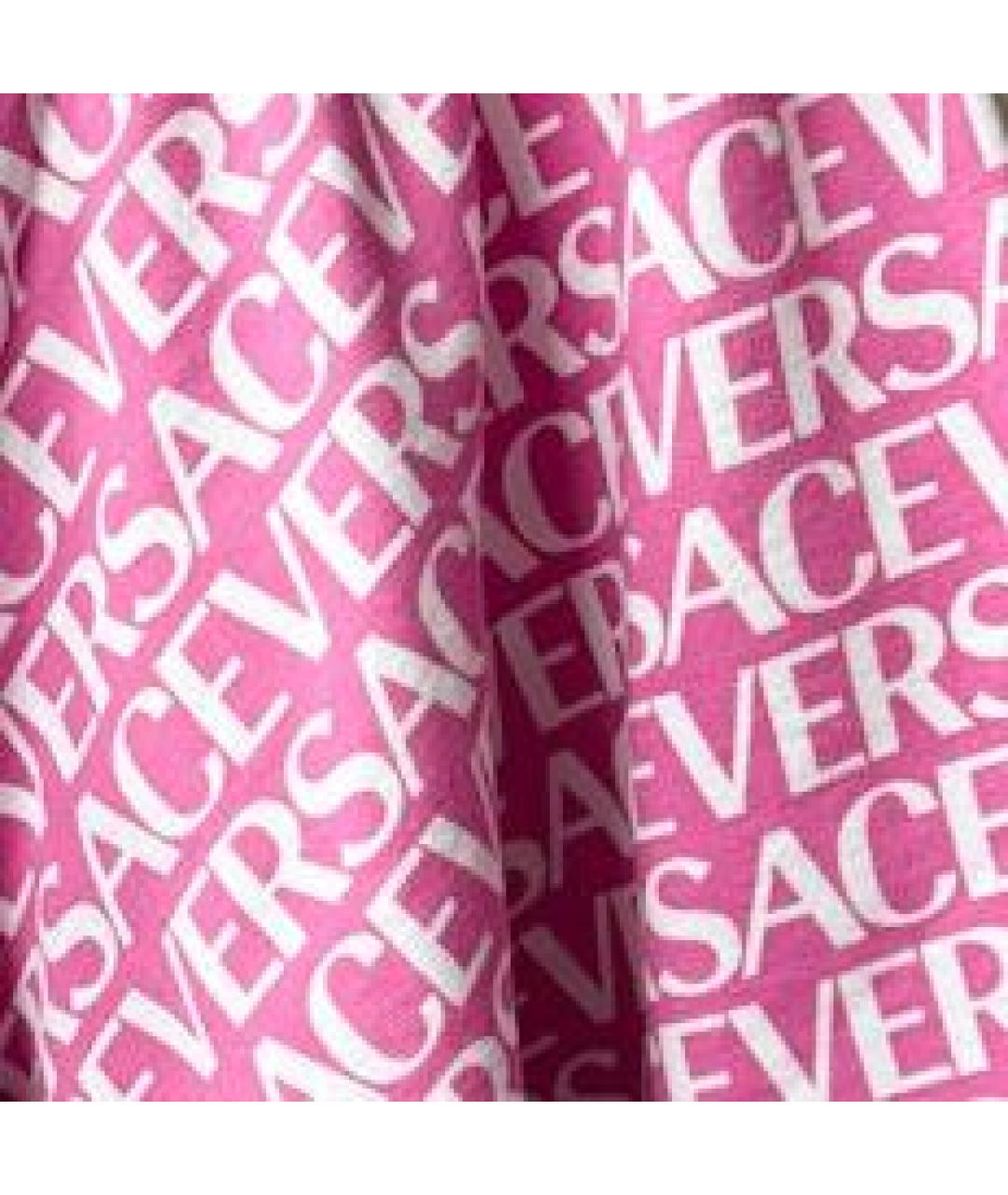 VERSACE Розовые хлопковые брюки и шорты, фото 4