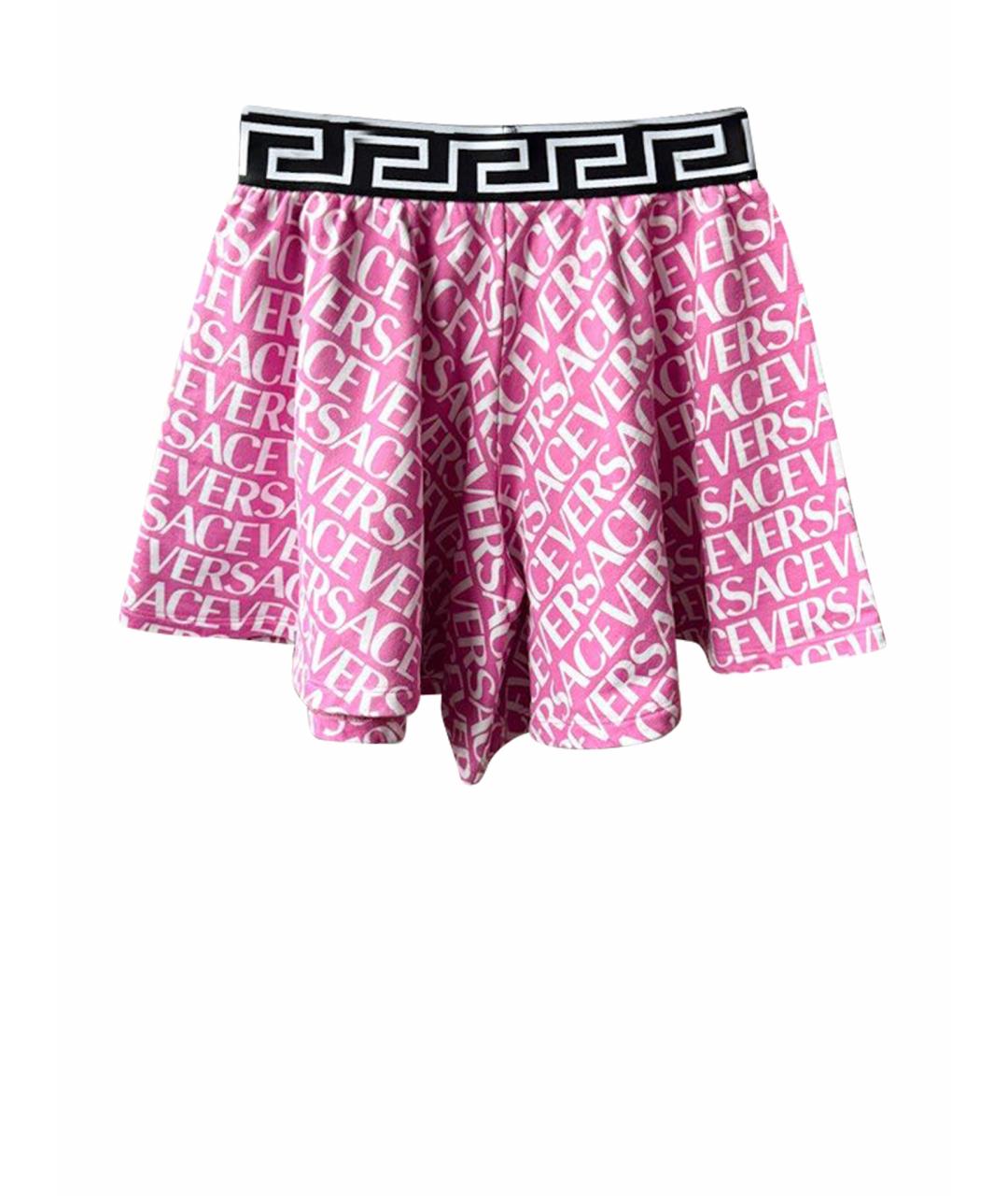 VERSACE Розовые хлопковые брюки и шорты, фото 1