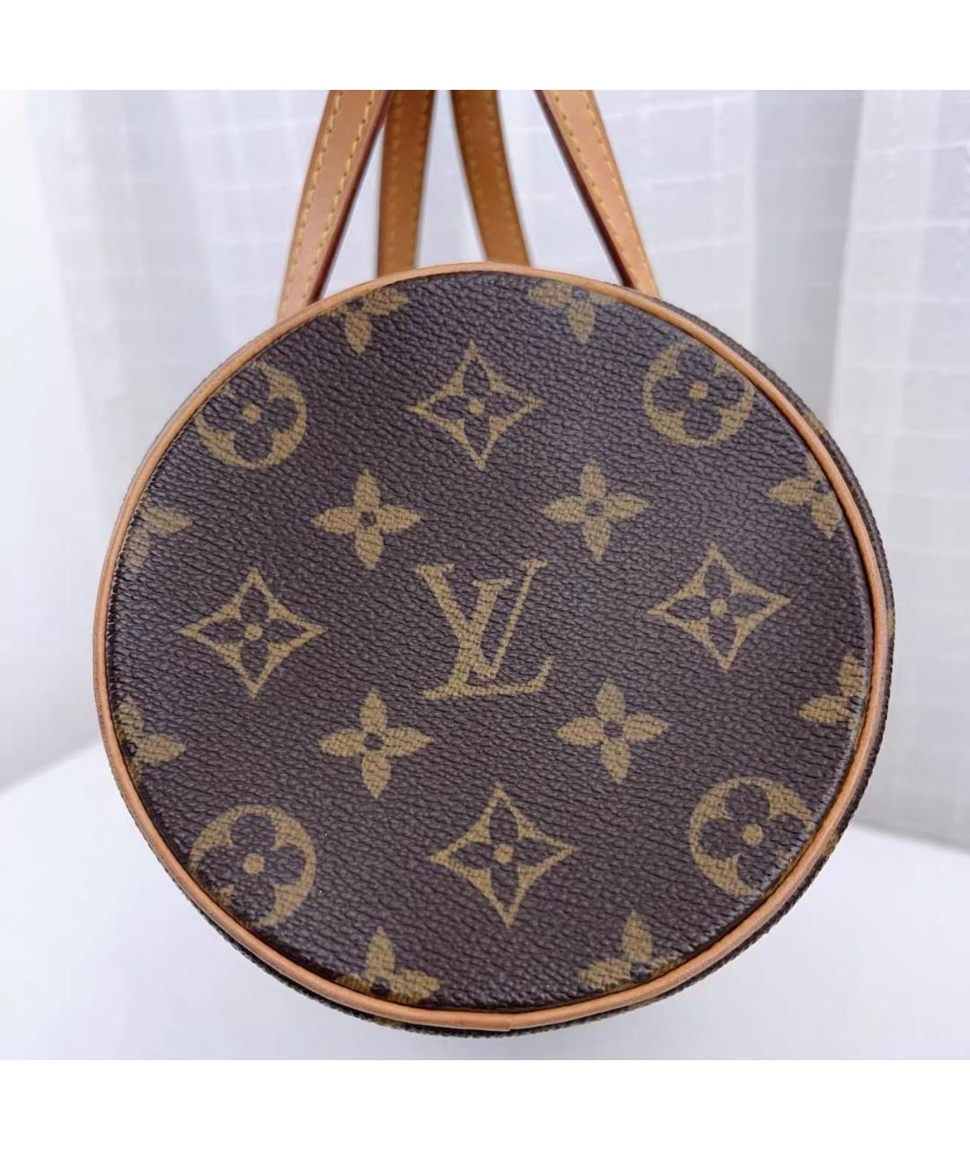 LOUIS VUITTON Коричневая сумка с короткими ручками, фото 4