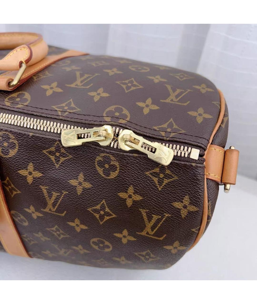 LOUIS VUITTON Коричневая дорожная/спортивная сумка, фото 7