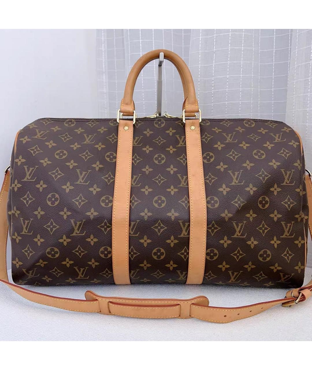 LOUIS VUITTON Коричневая дорожная/спортивная сумка, фото 9