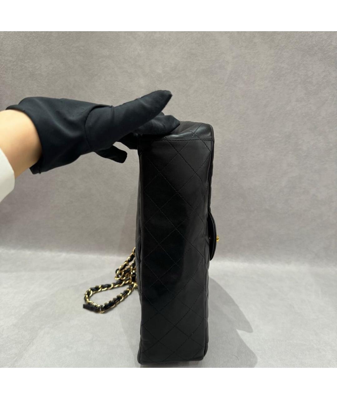 CHANEL Черная кожаная сумка через плечо, фото 7
