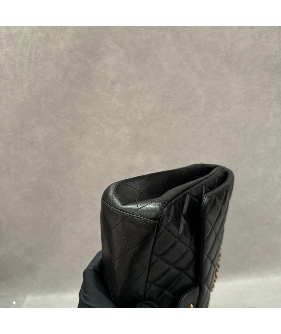 CHANEL Черная кожаная сумка через плечо, фото 6