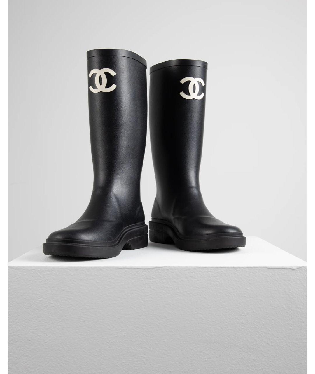 CHANEL Черные ботинки, фото 2