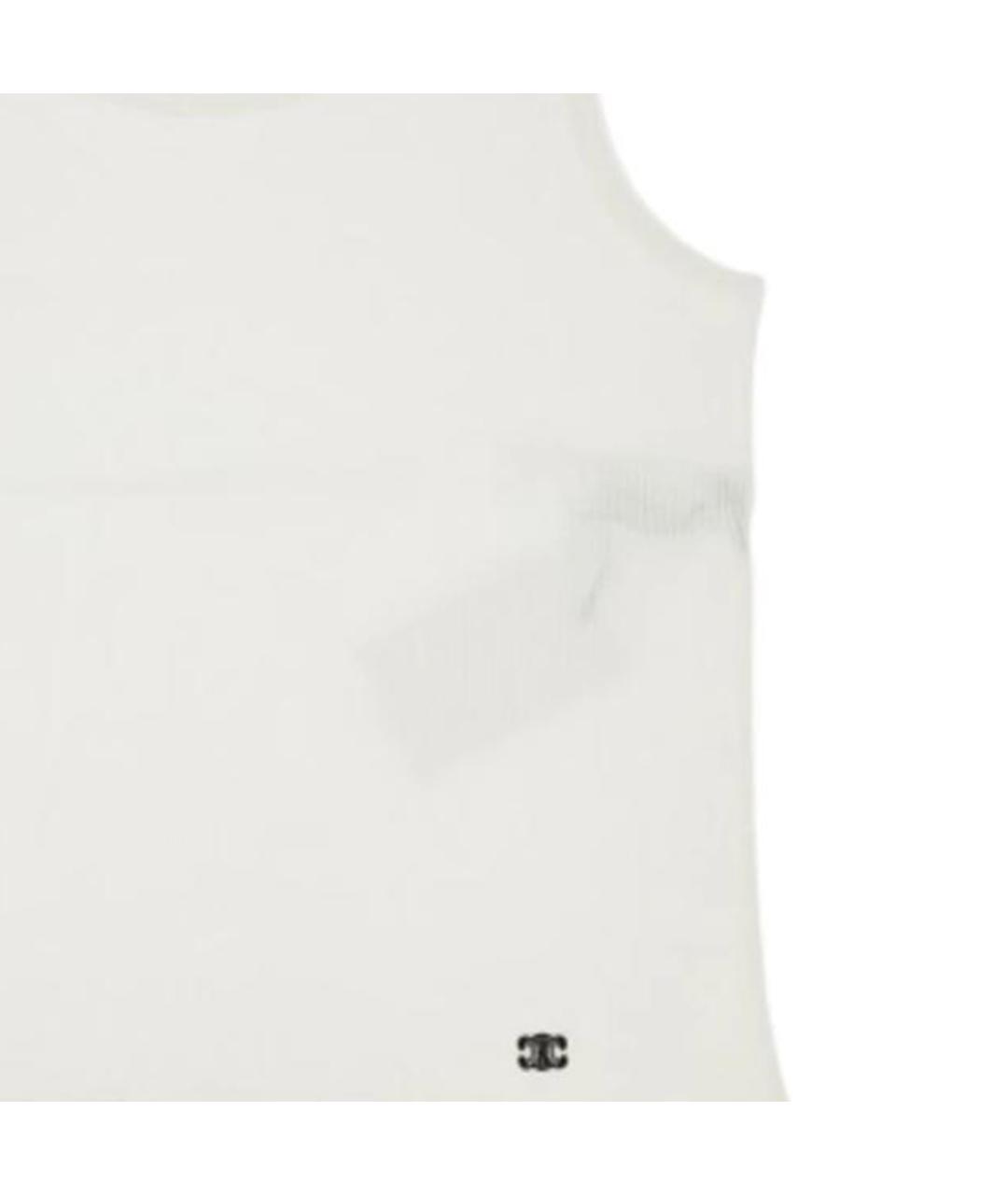 CELINE Белая майка, фото 5