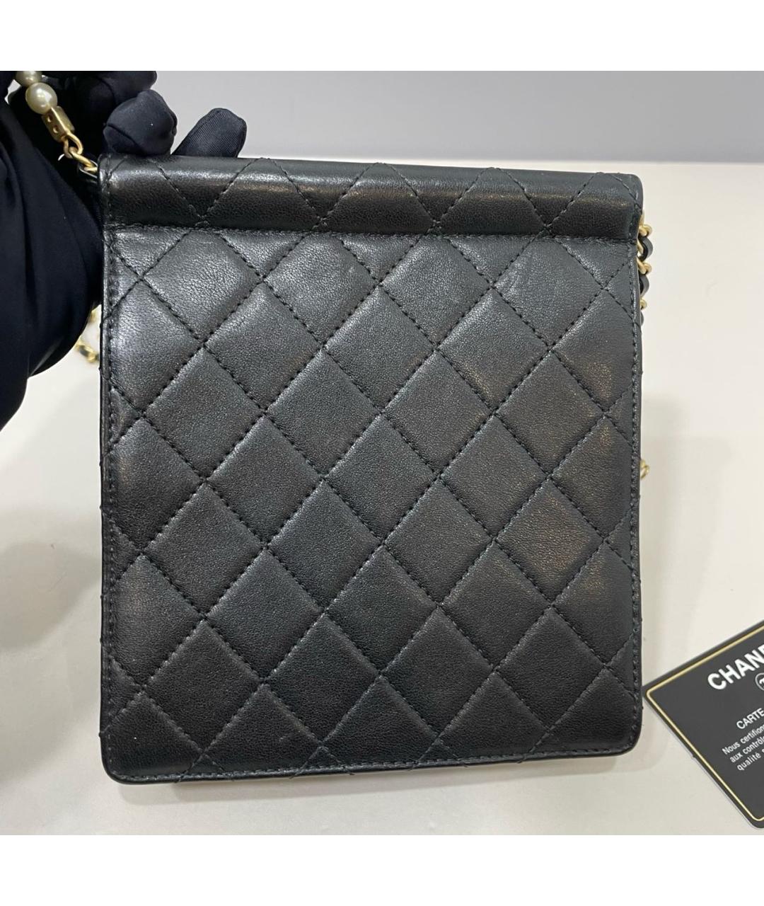 CHANEL Черная кожаная сумка через плечо, фото 3