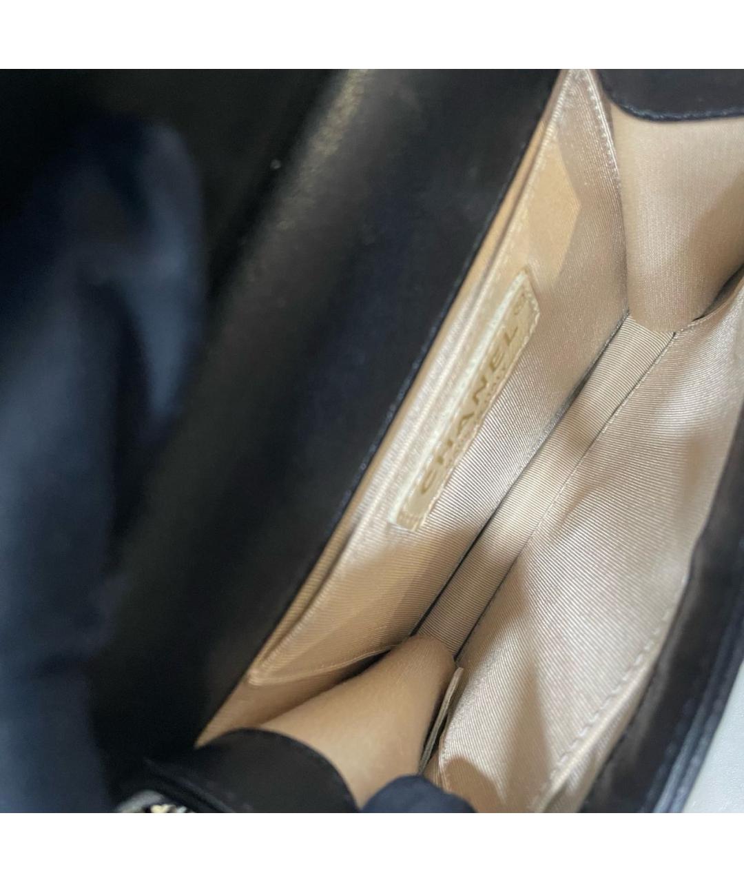 CHANEL Черная кожаная сумка через плечо, фото 4