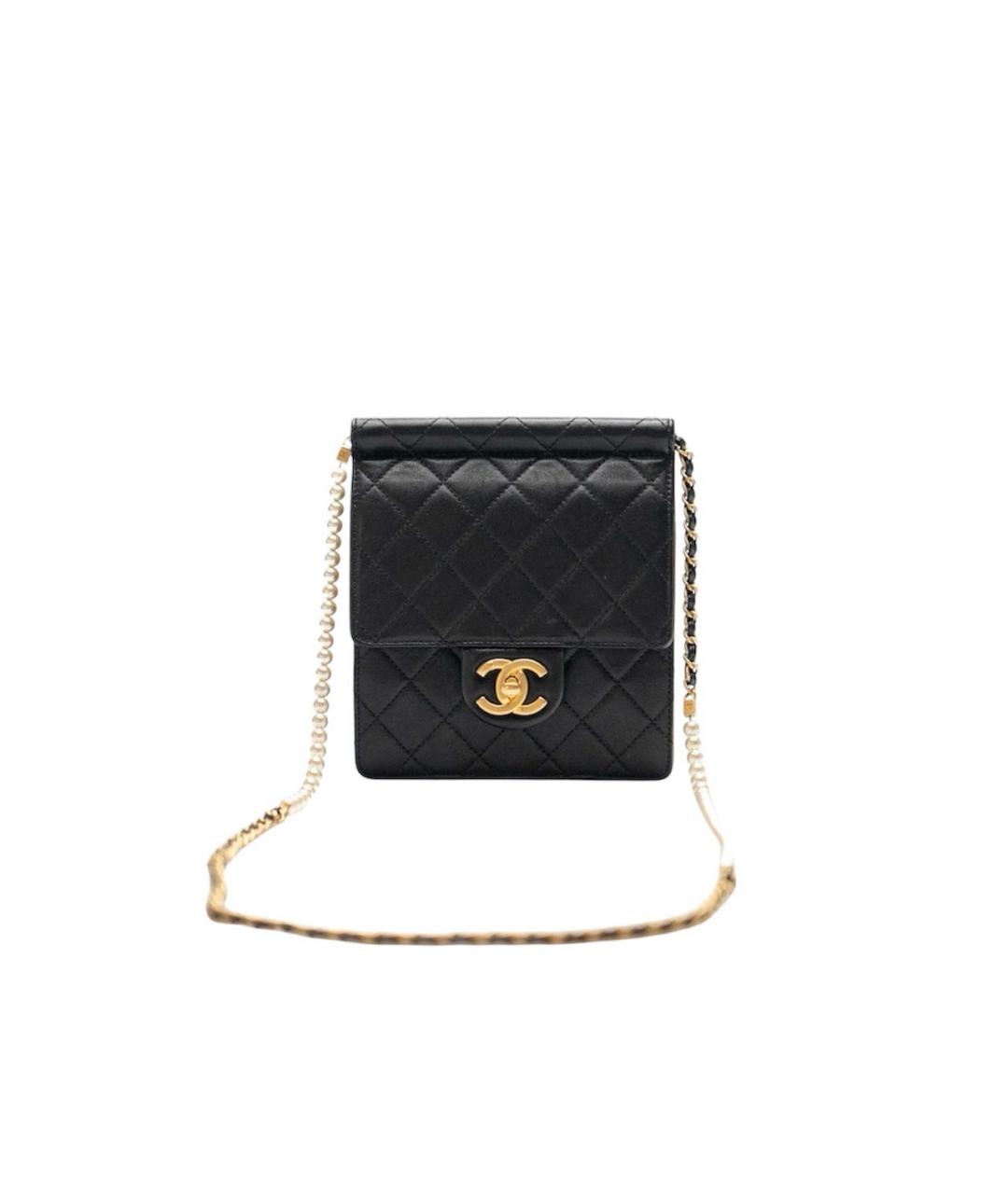 CHANEL Черная кожаная сумка через плечо, фото 9