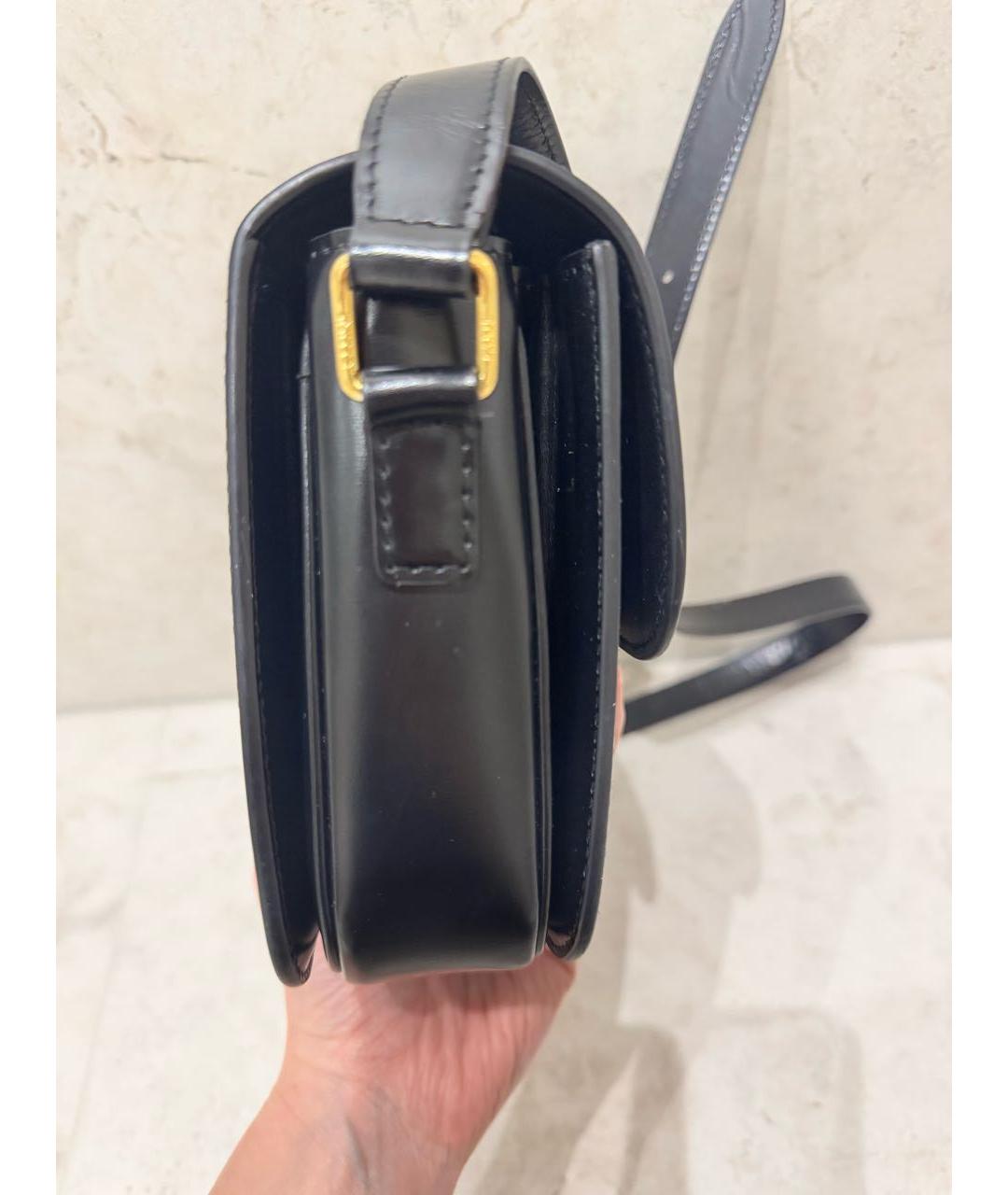 CELINE Черная кожаная сумка через плечо, фото 2