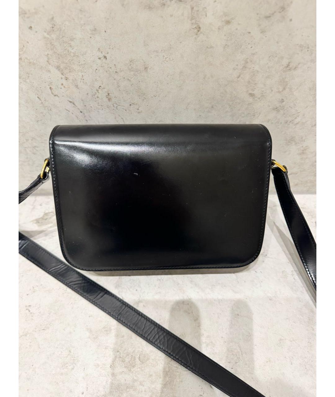 CELINE Черная кожаная сумка через плечо, фото 3