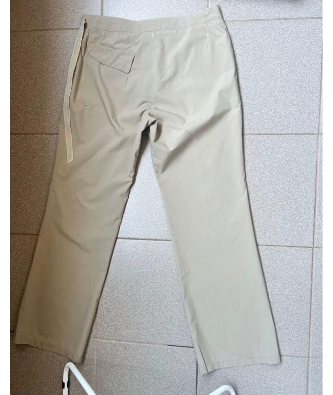 JIL SANDER Бежевые прямые брюки, фото 2