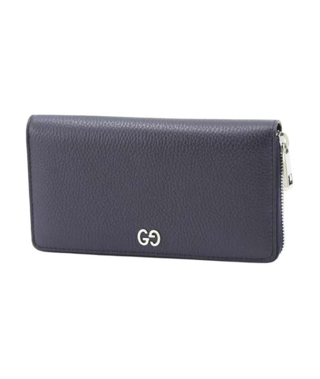GUCCI Синий кожаный кошелек, фото 1