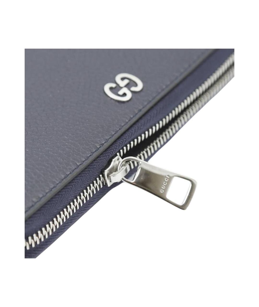 GUCCI Синий кожаный кошелек, фото 4