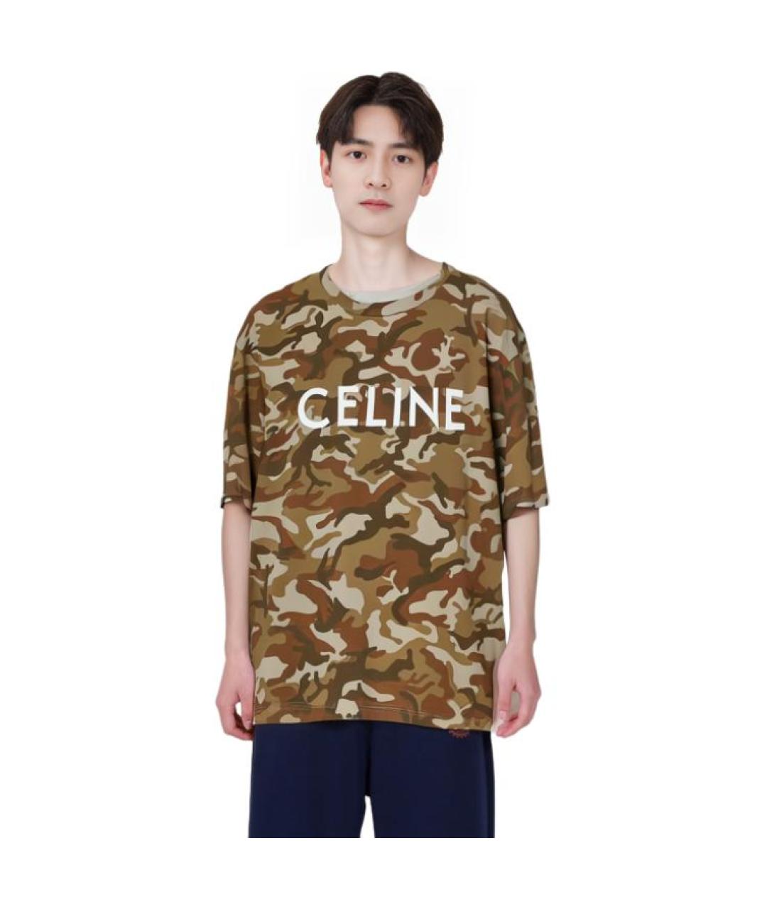 CELINE Мульти хлопковая футболка, фото 4