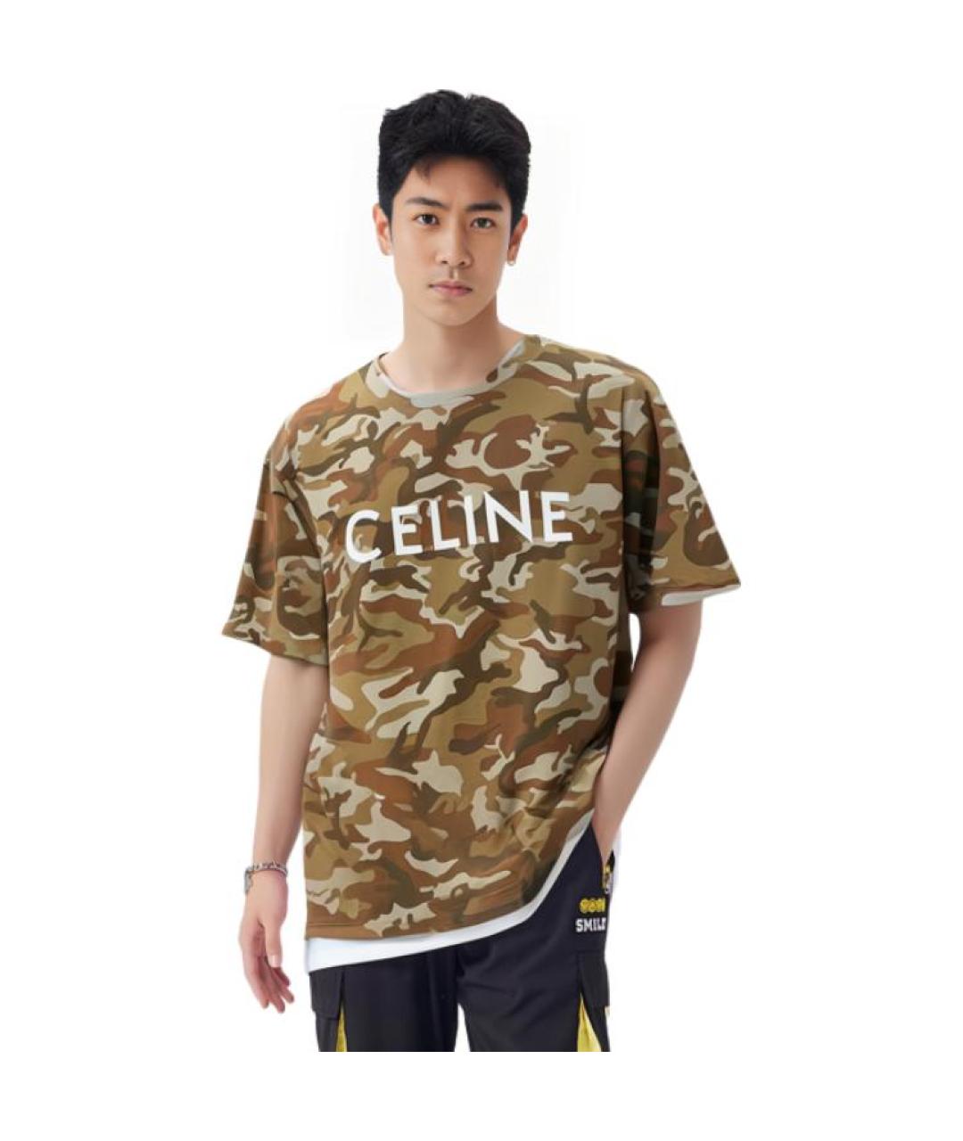 CELINE Мульти хлопковая футболка, фото 7