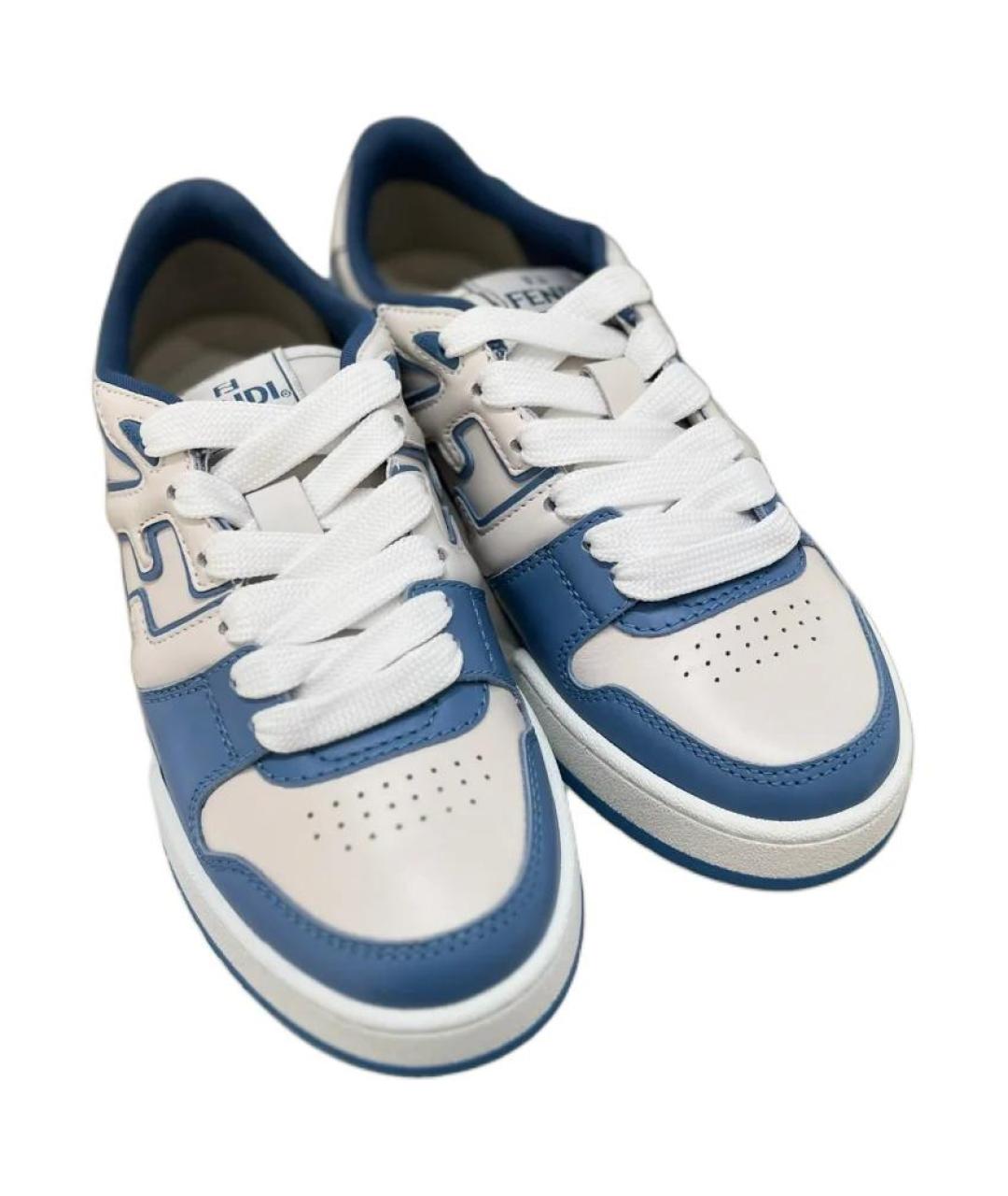 FENDI Мульти кожаные низкие кроссовки / кеды, фото 3