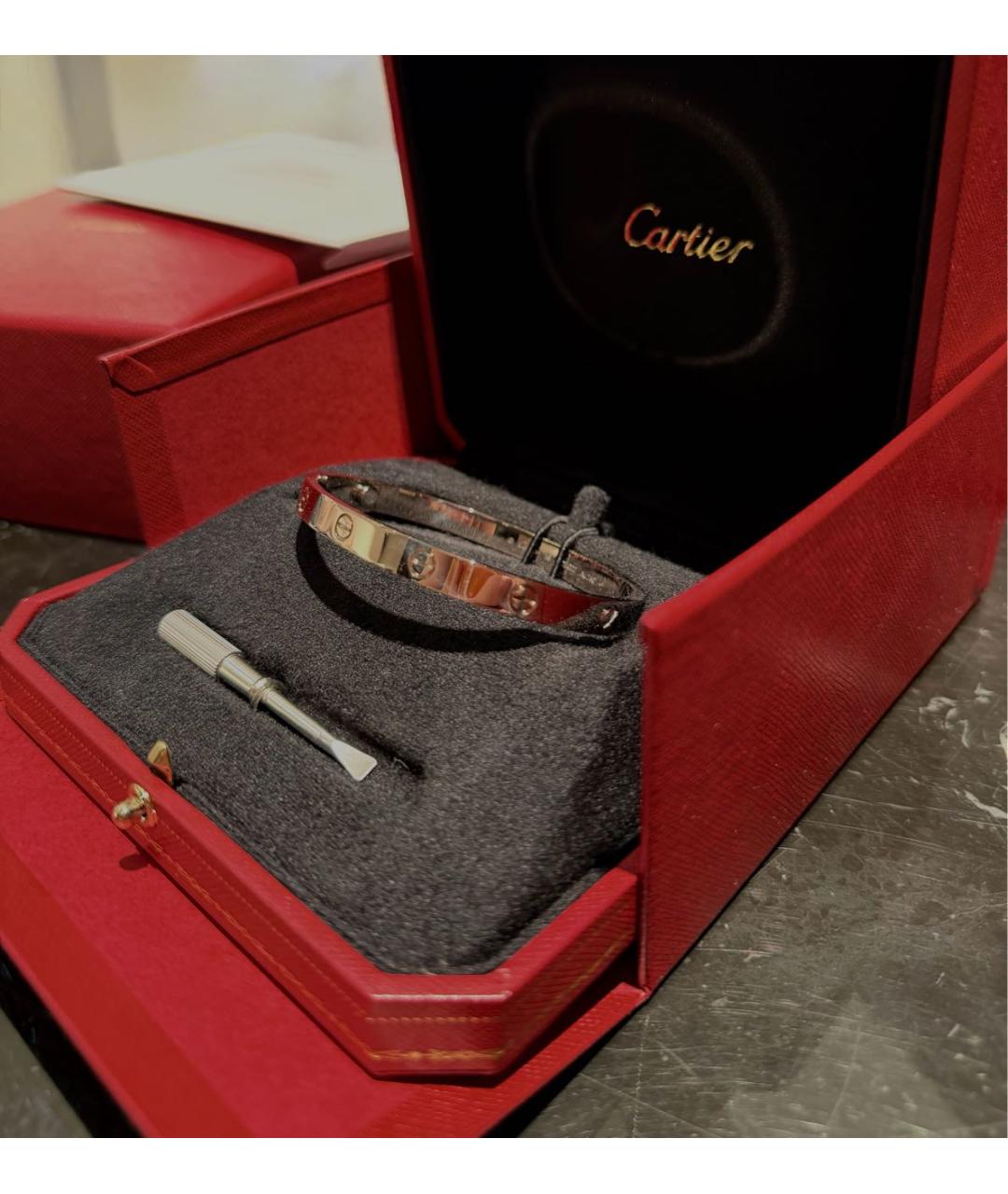 CARTIER Белый браслет из белого золота, фото 3