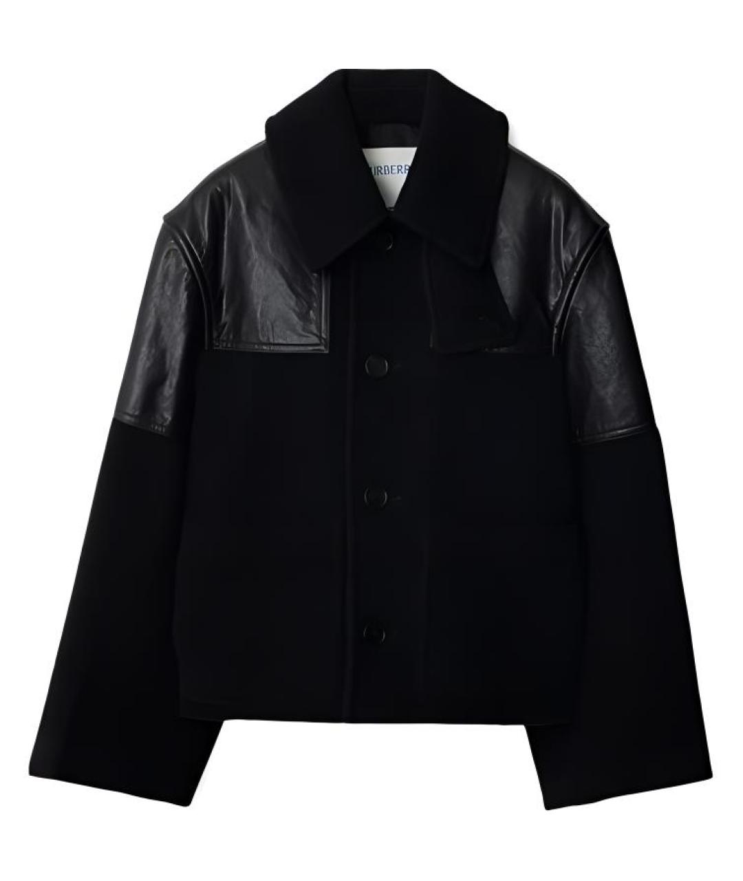 BURBERRY Черная шерстяная куртка, фото 1