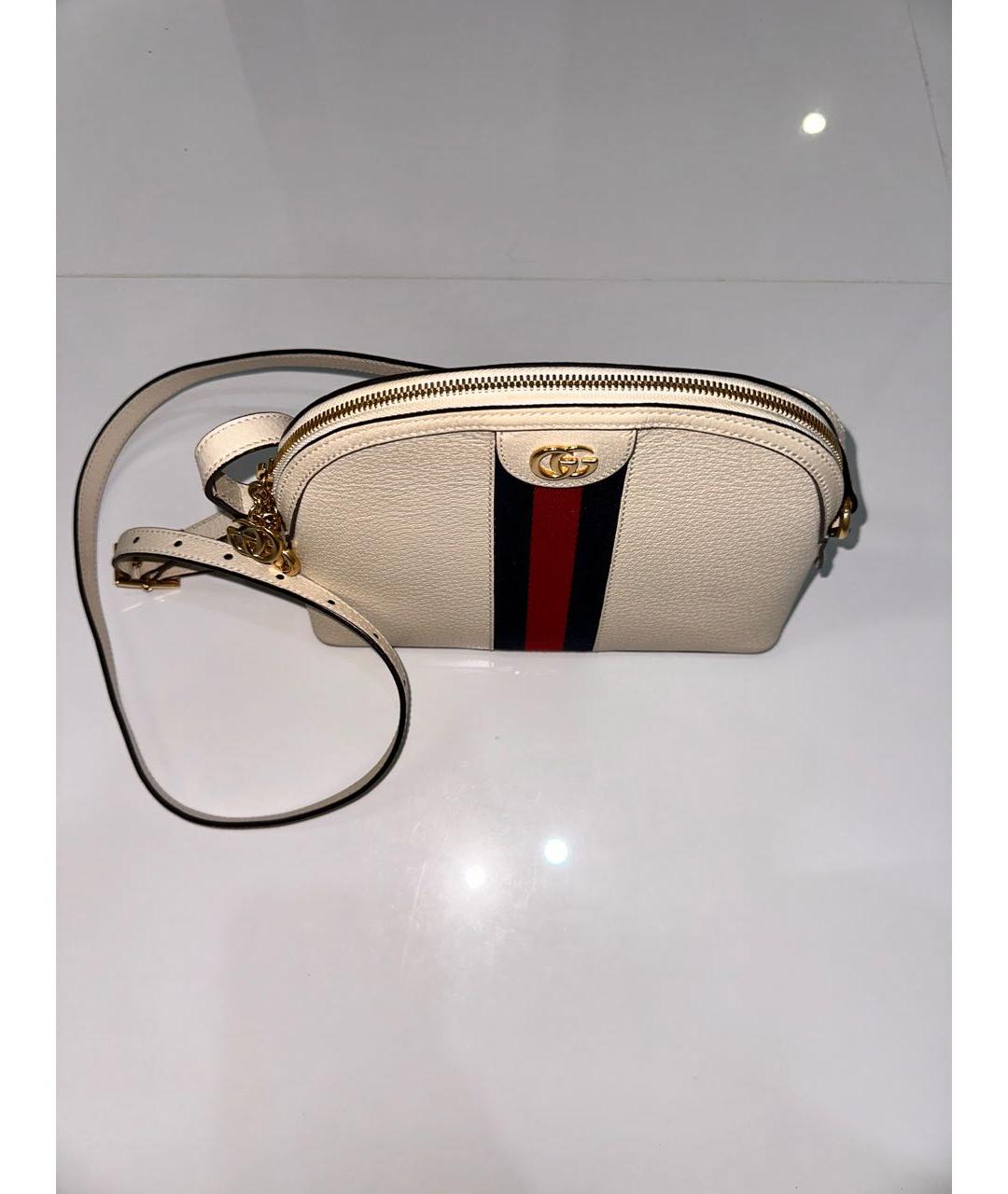 GUCCI Бежевая кожаная сумка через плечо, фото 2