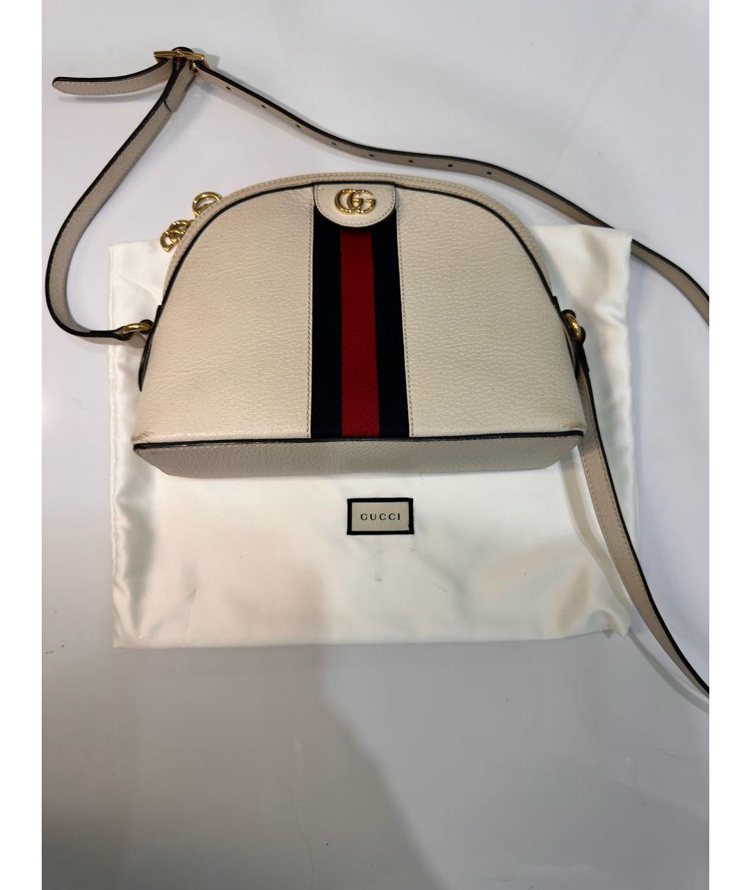 GUCCI Бежевая кожаная сумка через плечо, фото 7