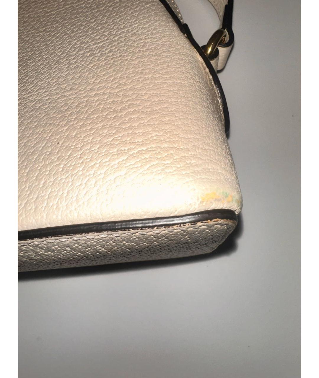GUCCI Бежевая кожаная сумка через плечо, фото 5