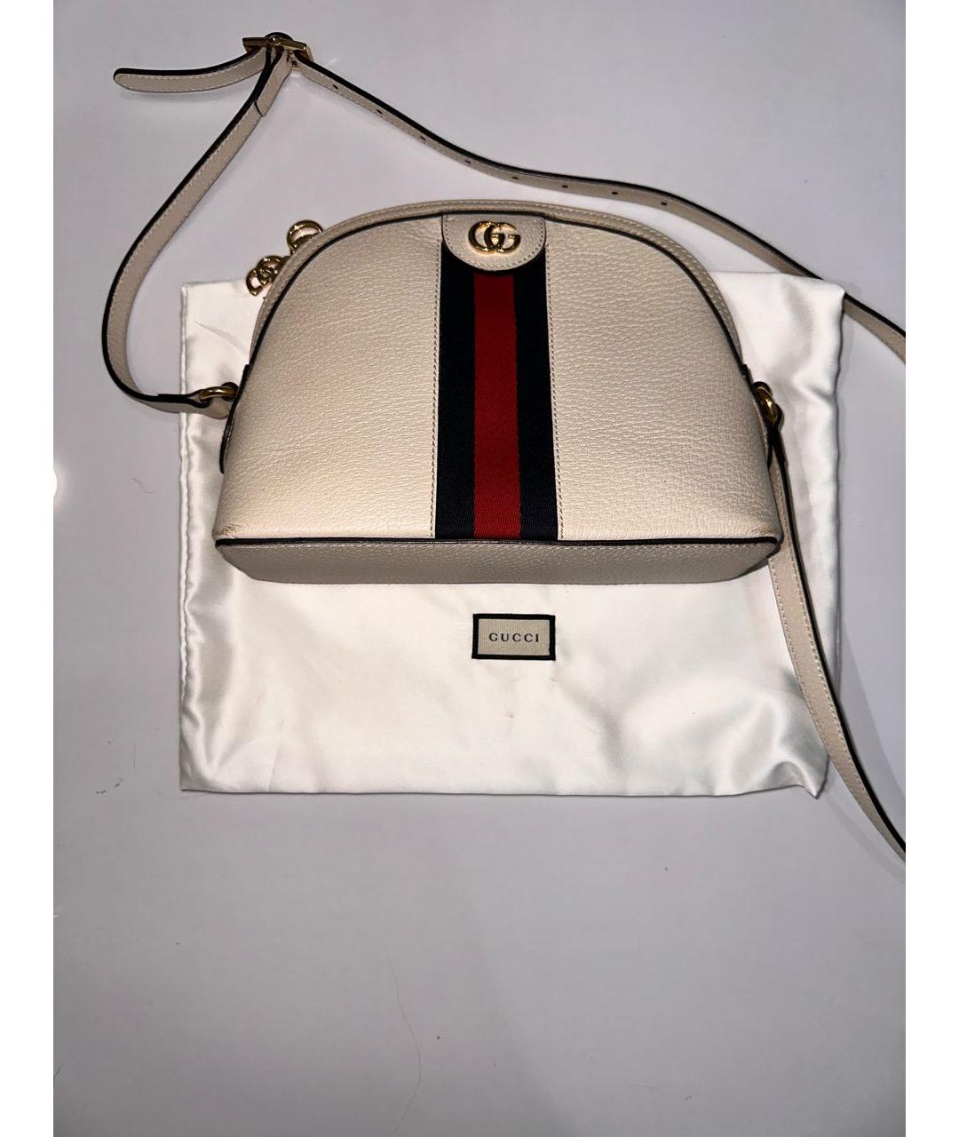 GUCCI Бежевая кожаная сумка через плечо, фото 3