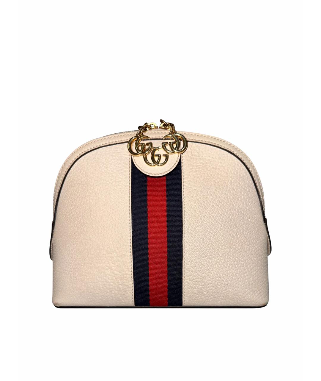 GUCCI Бежевая кожаная сумка через плечо, фото 1