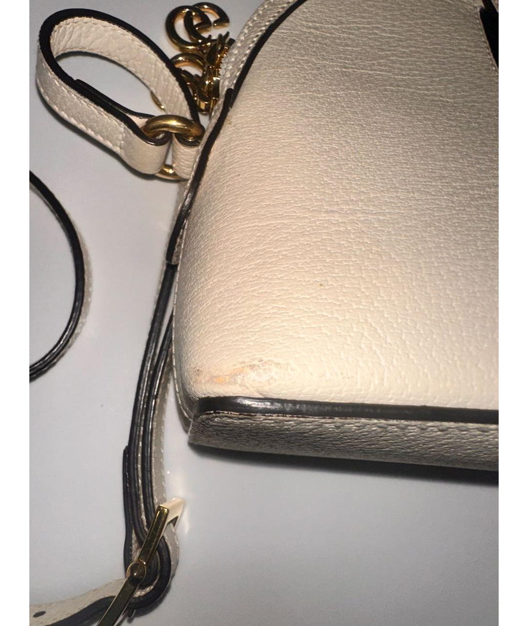 GUCCI Бежевая кожаная сумка через плечо, фото 6