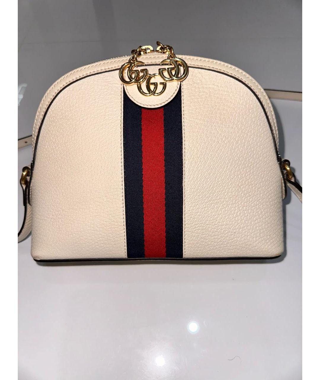 GUCCI Бежевая кожаная сумка через плечо, фото 8