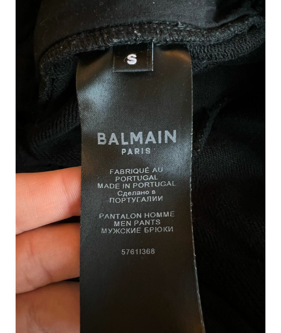 BALMAIN Черные хлопковые брюки чинос, фото 6
