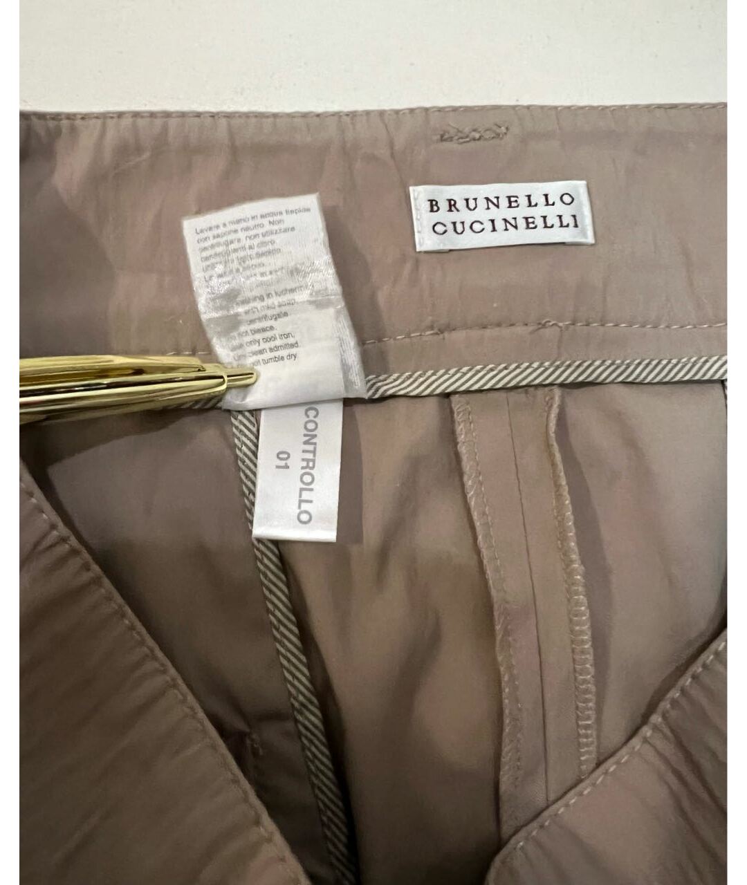 BRUNELLO CUCINELLI Коричневая хлопко-эластановая юбка мини, фото 5