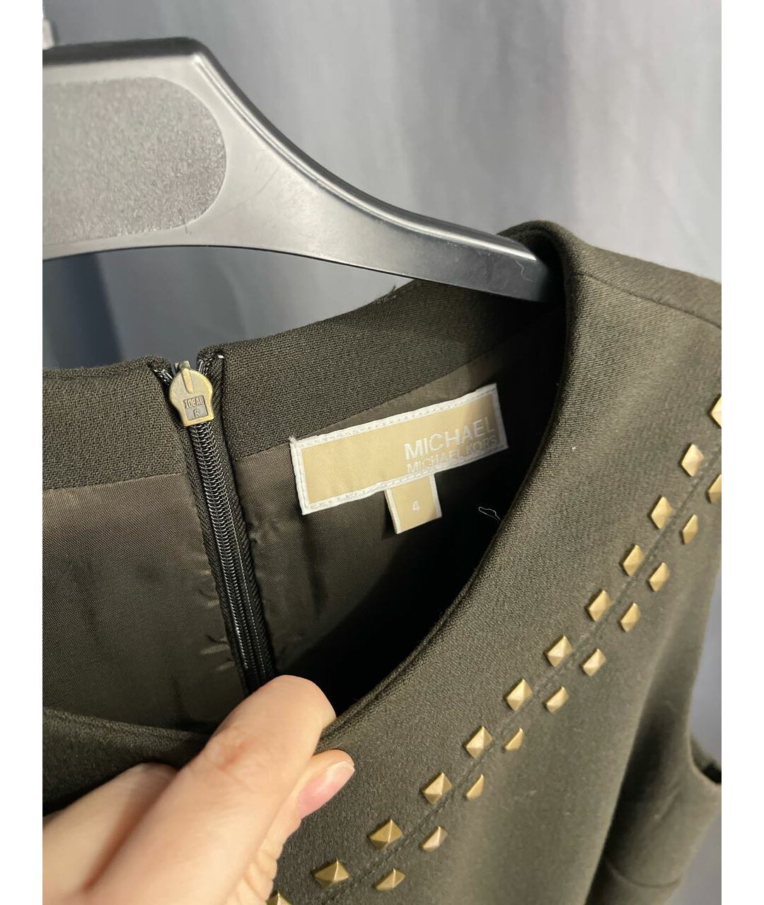 MICHAEL KORS Хаки платье, фото 3