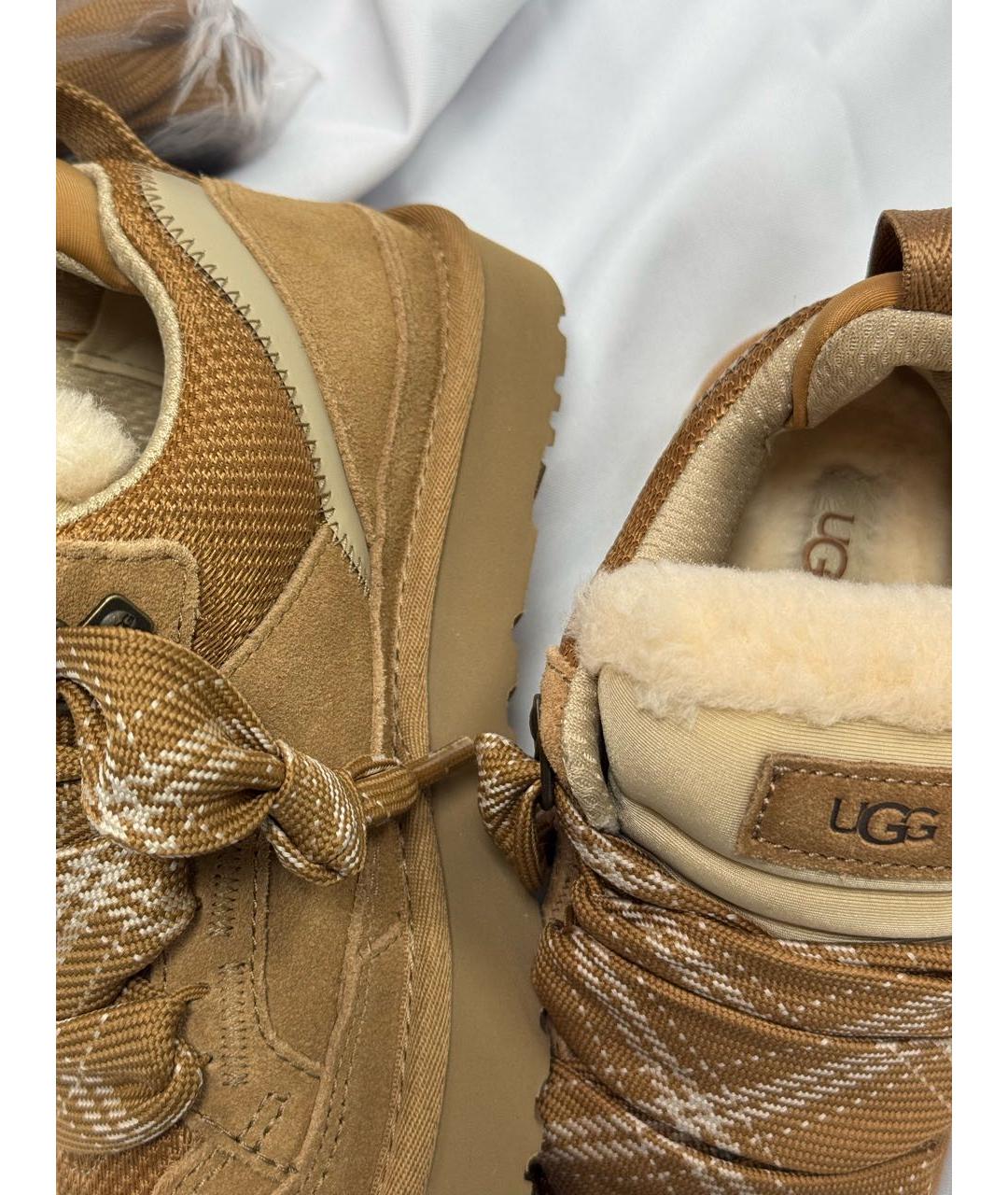 UGG AUSTRALIA Коричневые замшевые кроссовки, фото 7