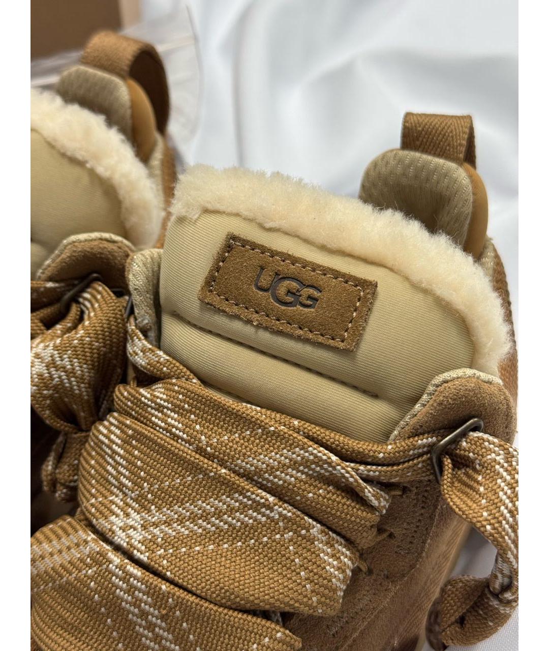 UGG AUSTRALIA Коричневые замшевые кроссовки, фото 6